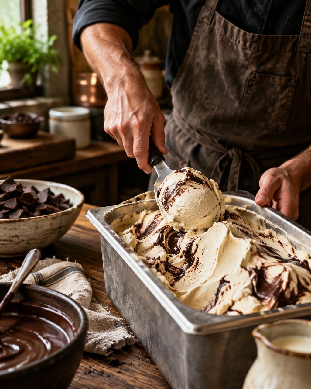 Elaboración artesanal de helado